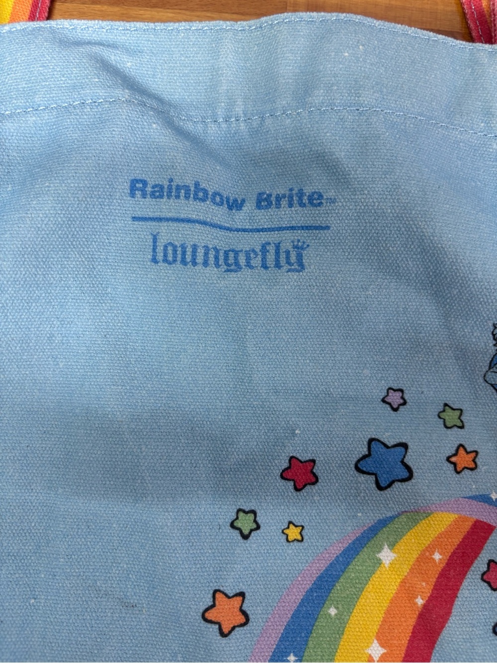 Loungefly Rainbow Brite The Color Kids Rainbow Handle Canvas Tote Bag - Picture 9 of 11